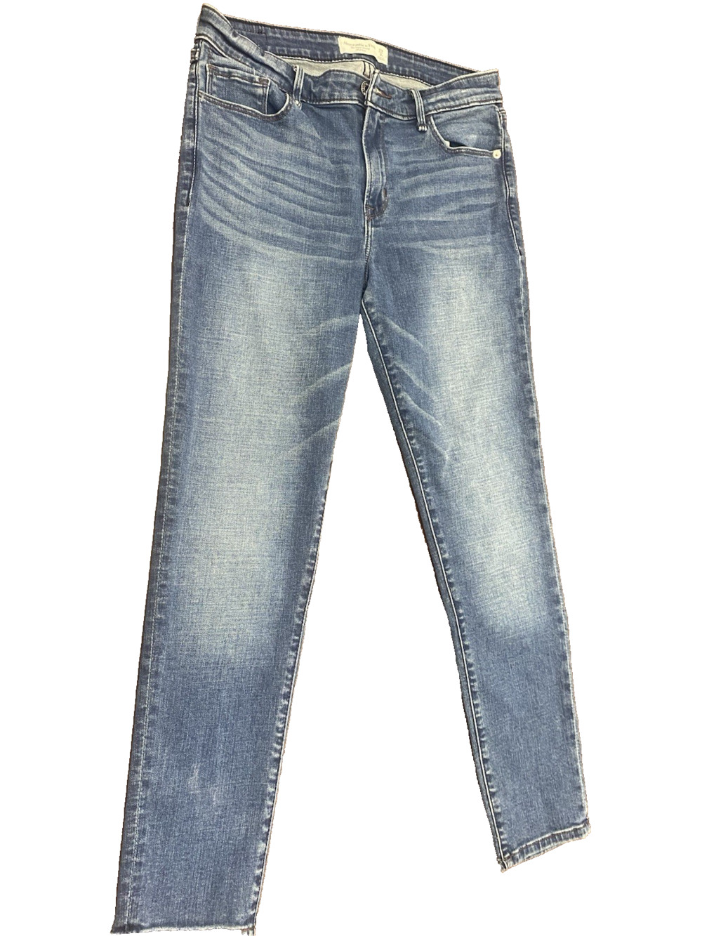 Abercrombie & Fitch Super Skinny Mid Rise Blue Stretch Denim Jeans Women 29/8s